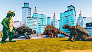 Anguirus and SP Anguirus Vs Gabara and Kamoebas  Roblox Kaiju Universe [upl. by Kurtzig]