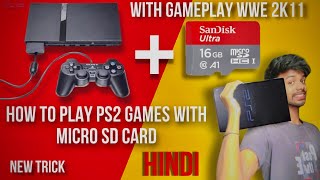 how to play ps2 games with memory card with gameplay WWE 2k11  Hindi [upl. by Ronnica]