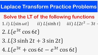 🔵28  Laplace Transforms Practice Problems 1 [upl. by Plante]