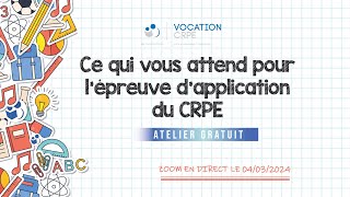 CRPE 20242025  Ce qui vous attend à l’épreuve d’application du CRPE [upl. by Kulsrud]