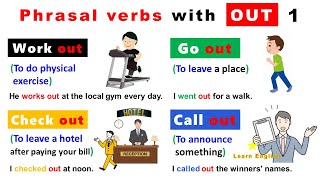 Phrasal Verbs in English grammar with “OUT” 1 Work out Go out Check out Call out… [upl. by Edahsalof]