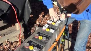 Wiring Up Forklift Battery Cells For Off Grid Solar Application [upl. by Breanne803]