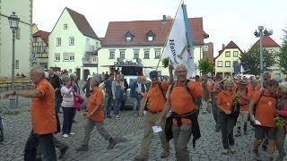 KreuzbergWallfahrer wurden herzlich in Haßfurt empfangen [upl. by Saihtam]