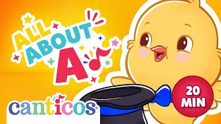 Canticos 🐥  All About A ✈️  Bilingual songs 💪🏽  Phonics👂🏽  Preschool  Early Literacy 📚 [upl. by Llertnad]