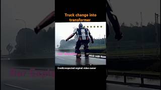 Truck changes into transformer 😂😂funny shorts [upl. by Hsur]