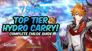 ADVANCED CHILDE GUIDE HUGE CRITS  Best Tartaglia Build amp Showcase  Genshin Impact [upl. by Alejandrina]