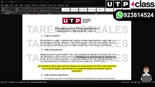 🔴 ACS11 Semana 11  Tema 01 Tarea  Tarea académica 2 TA2 REDACCIÓN DE TEXTOS 1 UTP 923814524 [upl. by Karleen]