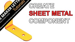 How to create a Sheet Metal Component in Autodesk Fusion  Iron Angle Project Part one [upl. by Ahrendt962]