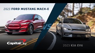 Compared 2023 Ford MachE vs 2023 Kia EV6  Capital One [upl. by Sirehc789]