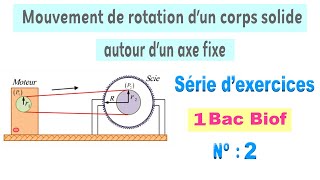 1BAC Biof  Série dexercices 2  Mouvement de Rotation dun solide autour dun axe fixe [upl. by Randal]