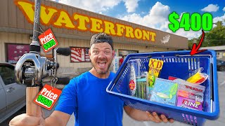 Worlds BIGGEST Fishing Gas Station Challenge NO BUDGET [upl. by Uriia]