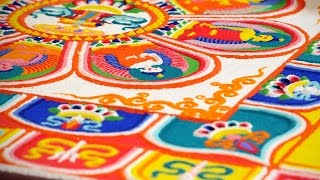 Sand mandala Tibetan Buddhist ritual [upl. by Enineg496]