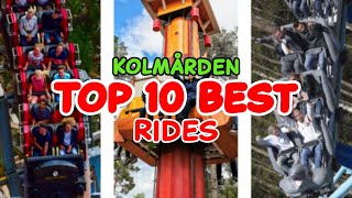 Top 10 rides at Kolmården  Kolmården Sweden  2022 [upl. by Kerad]