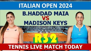 Haddad Maia vs Madison Keys  wta rome 2024 [upl. by Ethbun744]