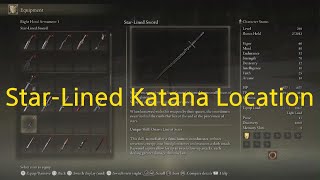 ELDEN RING dlc  StarLined Sword Katana location [upl. by Leddy]