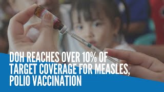 DOH reaches over 10 of target coverage for measles polio vaccination [upl. by Kellia]