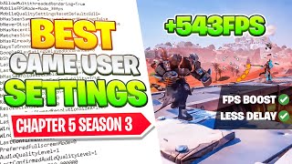 The BEST Game User Settings in Fortnite Chapter 5 SEASON 3 ✅ High FPS amp Fix STUTTER [upl. by Dierdre]