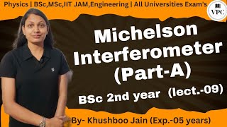 Michelson Interferometer PartA  lect09  optics physics bsc engineering [upl. by Auhsohey626]