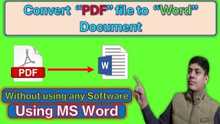 How to Convert PDF File to Word Document Without Using Any Software Very Easy Method [upl. by Bates808]