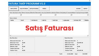 Fatura Takip Programı  Satış Faturası [upl. by Daugherty]