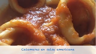 Calamares con salsa americana ligeros en thermomix [upl. by Clarhe776]