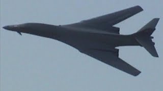 ROCKWELL B1B LANCER  Full Afterburner Take Off High Speed Pass Low Pass amp Landing [upl. by Aelanej673]