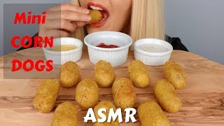 Crunchy Mini Corn Dogs ASMR Eating Sounds No Talking [upl. by Matthus]