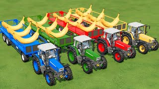 COLORS OF TRACTOR  BANANA TRANSPORTING IN FS22  FARMING SIMULATOR 22 [upl. by Em594]