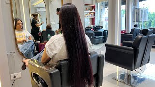 Burgundy hair colour hair colour tutorial [upl. by Valda858]