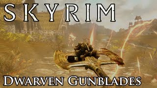 Skyrim Mod Dwarven Gunblades  Weapon Crossbreeds [upl. by Greff]