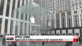 Apple leads global smartwatch market： research firm 애플워치 2분기 400만대 팔았다…세계 시장 7 [upl. by Oz493]