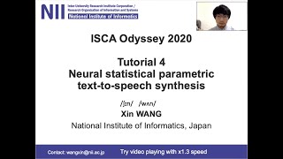 Speaker Odyssey 2020 Tutorial Neural statistical parametric speech synthesis [upl. by Aseral]