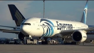 Egypt Air Boeing 777 Pushback at Terminal 5 JFK by jonfromqueens [upl. by Anirres683]