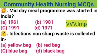 community health nursing MCQmost important MCQ for nursingnursing MCQscience questionvigyan MCQ [upl. by Ayital]