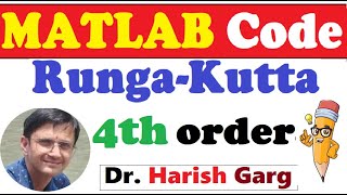 MATLAB Code of RungeKutta 4th order method  Step by Step Explanation [upl. by Imef]