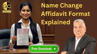 Name Change Affidavit Latest Format 2024 Download [upl. by Irallih]