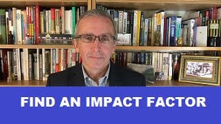 How to Find an Impact Factor [upl. by Lehsreh353]