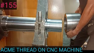 ACME THREAD ON CNC MACHINE [upl. by Attenauqa]