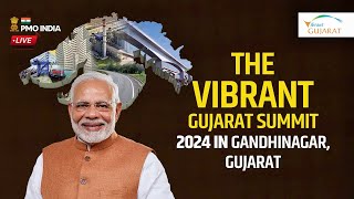 PM Modi inaugurates the Vibrant Gujarat Summit 2024 in Gandhinagar Gujarat [upl. by Skerl]