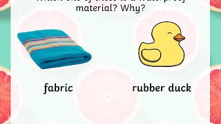 Week 13 2020 Science Period 1 Waterproof Materials [upl. by Illah]