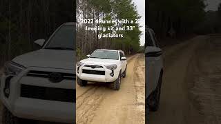 2022 Toyota 4Runner with a 2” leveling kit and 33” gladiators [upl. by Nostrebor985]