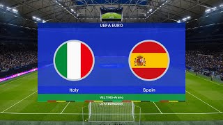 HISZPANIA  WŁOCHY EURO 2024  SYMULACJA skrót [upl. by Connelly796]