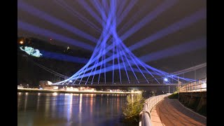 25102024  Eröffnung Donautalbrücke mit Lichtshow [upl. by Yenaffit238]