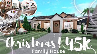 Bloxburg 45K Christmas Family  Winter House  No Gamepass [upl. by Dalila392]