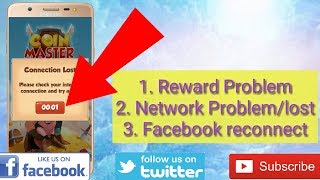 Coin Master Network Problem facebook reconnect problem reward problem [upl. by Bithia670]