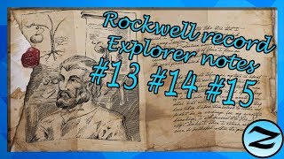 ROCKWELL EXPLORER NOTES 131415 LOCATIONS  ARK Survival Evolved [upl. by Nana]