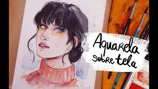 Como preparar TELA para AQUARELAR [upl. by Otnas996]