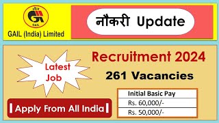 GAIL Recruitment 2024  GAIL India Vacancy 2024  Senior Engineer  Senior Officer  BE  BTech Jobs [upl. by Terces]