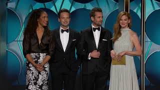 The Cast of Suits Present Best Drama Series I 81st Annual Golden Globes [upl. by Nalro]