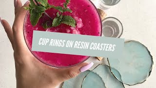 Cup Rings on Resin Coasters How to Get Rid of Hot Mug Indents [upl. by Atnahsa]